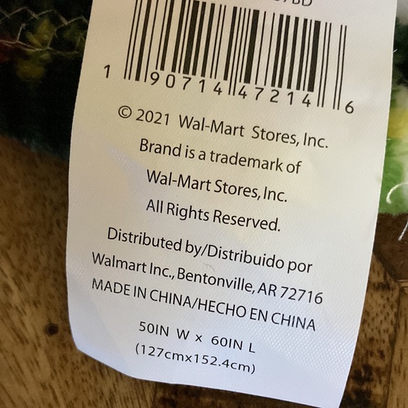 Christmas throw. 50” x 60” - Picture 3 of 3